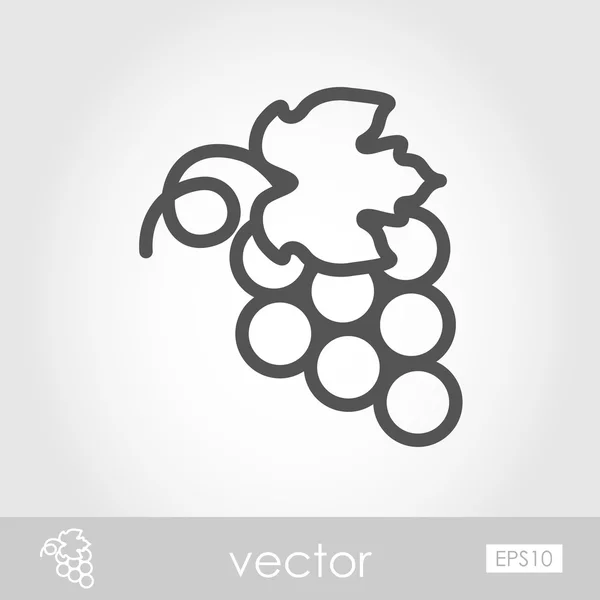 Ícone de contorno de cachos de uvas. Acção de Graças — Vetor de Stock