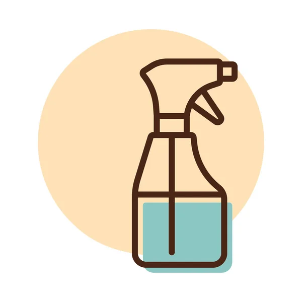 Pulizia Icona Vettore Bottiglia Spray Coronavirus Simbolo Grafico Progettazione Siti — Vettoriale Stock