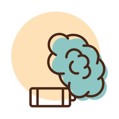 Sis bombası vektör ikonu. Gösteri, protesto, grev, devrim. Web sitenizin tasarımı için grafik sembolü, logo, uygulama, UI