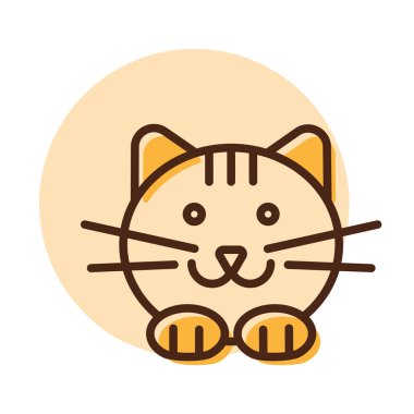 Kedi vektör simgesi. Evcil hayvan işareti. Evcil hayvan ve veteriner web sitesi ve uygulama tasarımı, logo, uygulama, UI için grafik sembolü