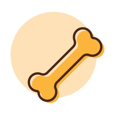 Köpek kemiği vektör simgesi. Evcil hayvan işareti. Evcil hayvan ve veteriner web sitesi ve uygulama tasarımı, logo, uygulama, UI için grafik sembolü
