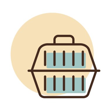 Hayvan taşıyıcı vektör simgesi. Evcil hayvan işareti. Evcil hayvan ve veteriner web sitesi ve uygulama tasarımı, logo, uygulama, UI için grafik sembolü