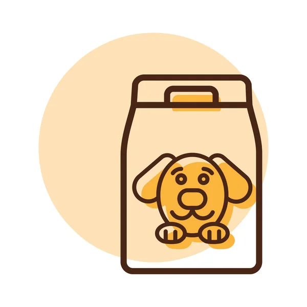 Dog Food Bag Vector Icon Pet Animal Sign Graph Symbol — Stock Vector