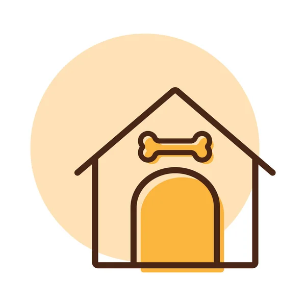 Dog House Vector Icon Pet Animal Sign Graph Symbol Pet — Stock Vector