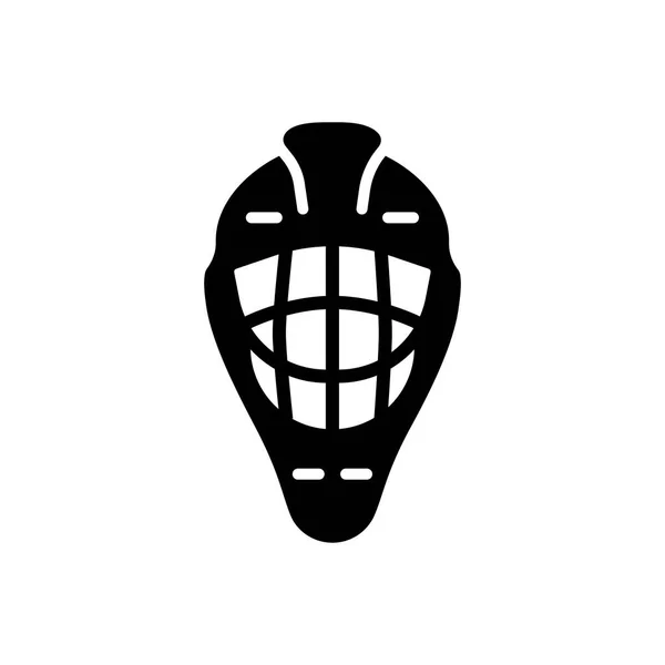 Goalie Helm Vektor Glyphen Symbol Winterzeichen Grafik Symbol Für Reise — Stockvektor