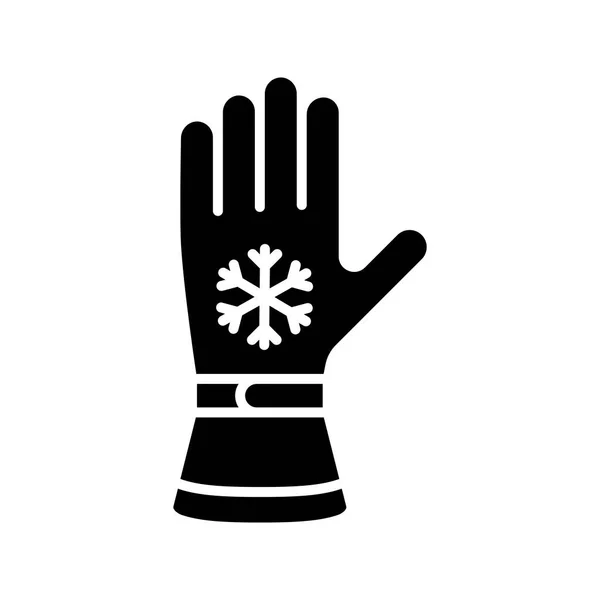 Guantes Esquí Invierno Vector Icono Glifo Señal Invierno Símbolo Gráfico — Archivo Imágenes Vectoriales