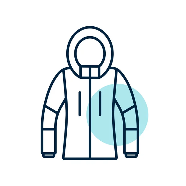 Chaqueta Invierno Icono Vector Señal Invierno Símbolo Gráfico Para Viajes — Vector de stock