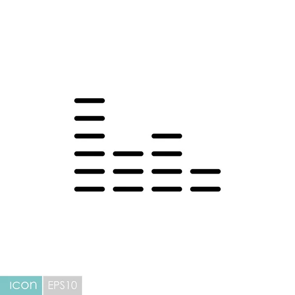 Ισοσταθμιστής Συχνότητα Εικονίδιο Διάνυσμα Παύλες Ηχητικό Σήμα Μουσική Πινακίδα Σύμβολο — Διανυσματικό Αρχείο