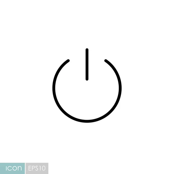 Botón Encendido Icono Plano Vector Símbolo Gráfico Para Música Sonido — Vector de stock