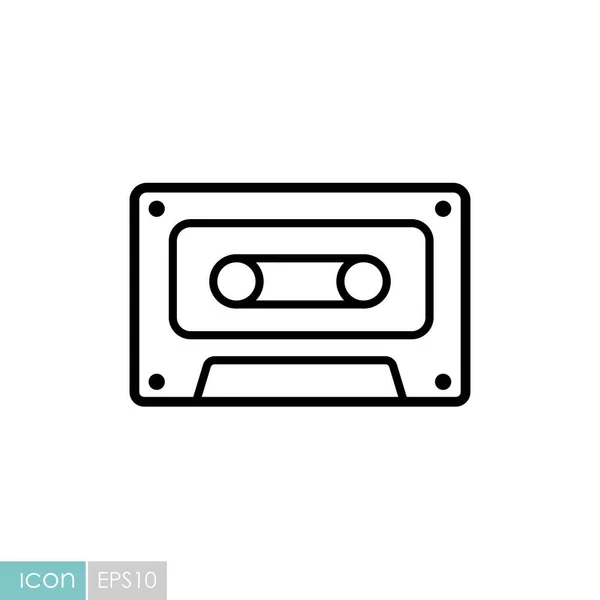 Audio Cassette Vector Icoon Muziekbord Grafiek Symbool Voor Muziek Geluid — Stockvector