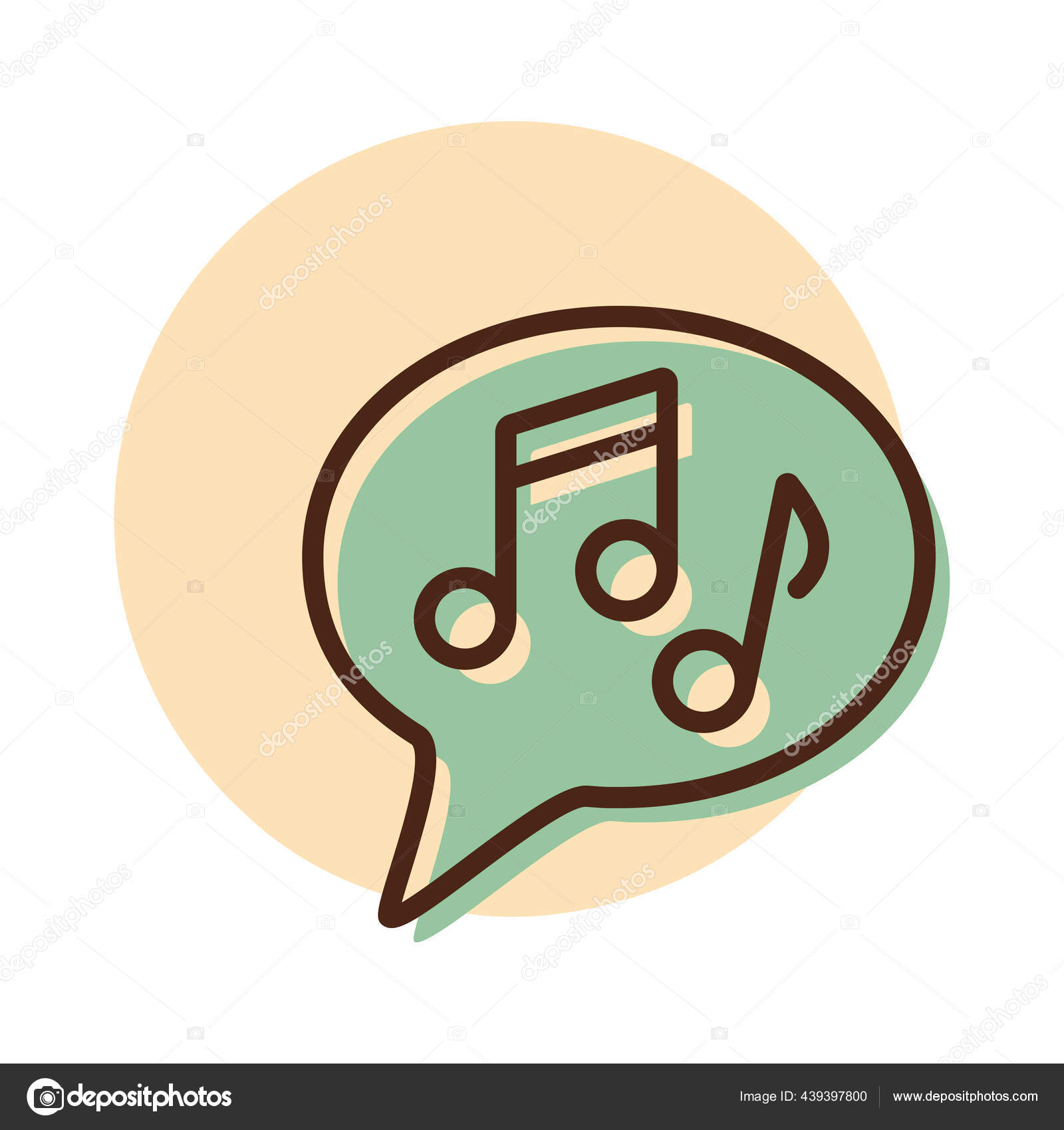 Nota Musical Ícone Vetor Bolha Fala Sinal Música Símbolo Gráfico Vetor de  ©ayra 439397800, image size:1600x1700
