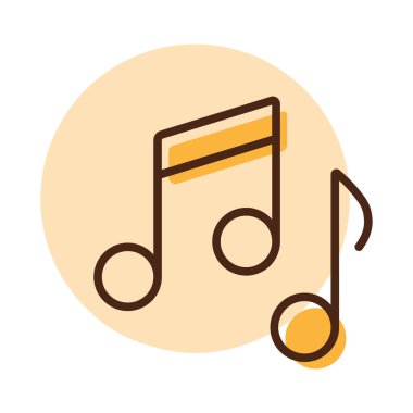 Müzik notaları, şarkı, melodi veya düz vektör simgesi. Müzik ve ses web sitesi için grafik sembolü ve uygulama tasarımı, logo, uygulama, UI