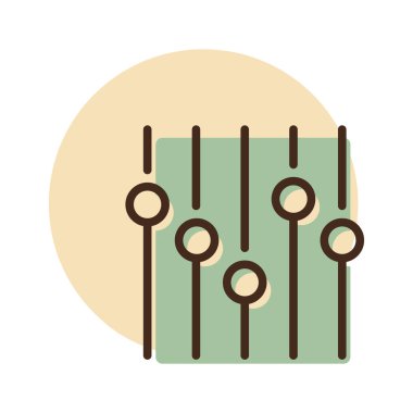 Eşitleyici vektör simgesi. Müzik ses dalgası sembolü. Müzik ve ses web sitesi için grafik sembolü ve uygulama tasarımı, logo, uygulama, UI