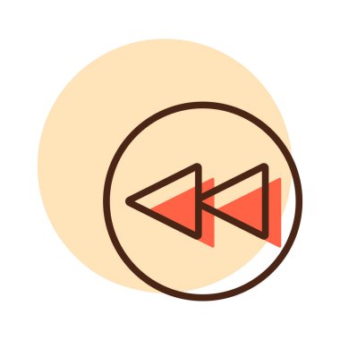 Önceki parça düğmesi vektör düz simgesini oynat. Müzik ve ses web sitesi için grafik sembolü ve uygulama tasarımı, logo, uygulama, UI