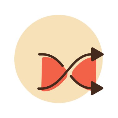 Vektör simgesini karıştır. Çapraz oklar. Ortam oynatıcı düğmesi. Rastgele müzik sırası