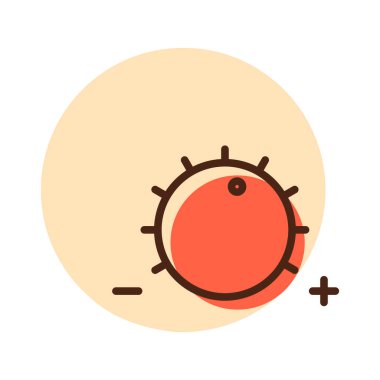 Cilt düğmesi vektör düz simgesi. Müzik işareti. Müzik ve ses web sitesi için grafik sembolü ve uygulama tasarımı, logo, uygulama, UI