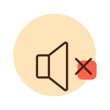 Vektör simgesini kapat. Sesi aç. Sessiz düğme. Müzik ve ses web sitesi için grafik sembolü ve uygulama tasarımı, logo, uygulama, UI