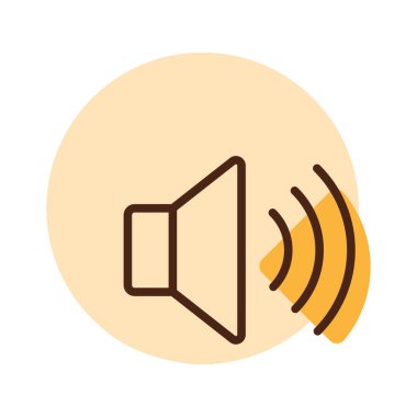 Maksimum hacim yüksek vektör düz simgesi. Müzik ve ses web sitesi için grafik sembolü ve uygulama tasarımı, logo, uygulama, UI
