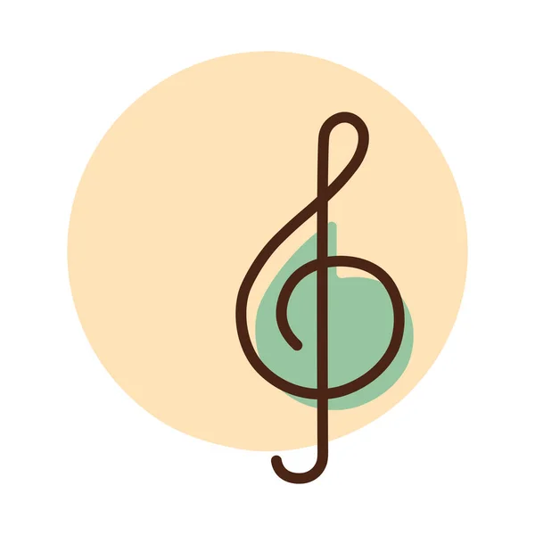 Tredubbel Vektorikon Musiktecken Grafisk Symbol För Musik Och Ljud Webbplats — Stock vektor