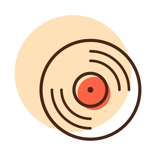 Vinyl Record Record Vector Icoon Muziekbord Grafiek Symbool Voor Muziek — Stockvector