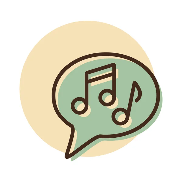 Значок Вектора Речи Музыкальной Ноты Музыкальный Знак Графический Символ Музыкального — стоковый вектор