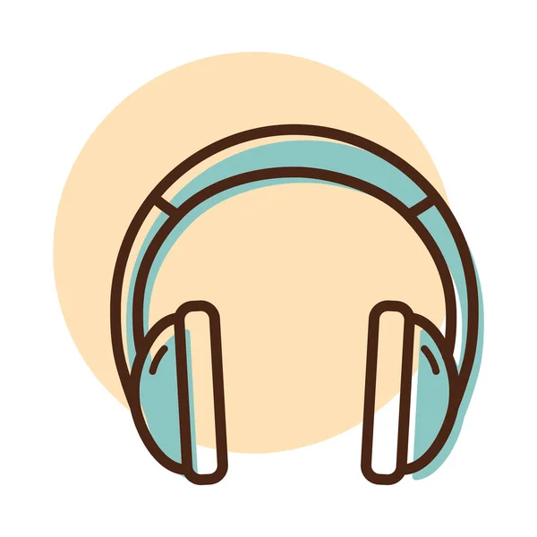 Auriculares Icono Vector Signo Musical Símbolo Gráfico Para Música Sonido — Vector de stock