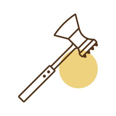 Et çekici vektör simgesi. Mutfak aletleri. Yemek pişirme web sitesi tasarımı, logo, uygulama, UI için grafik sembolü