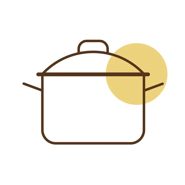 Ikona Saucepanu Vařič Nebo Pánev Grafický Symbol Pro Vaření Designu — Stockový vektor