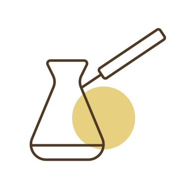 Türk Cezve vektör simgesi. Mutfak aletleri. Yemek pişirme web sitesi tasarımı, logo, uygulama, UI için grafik sembolü