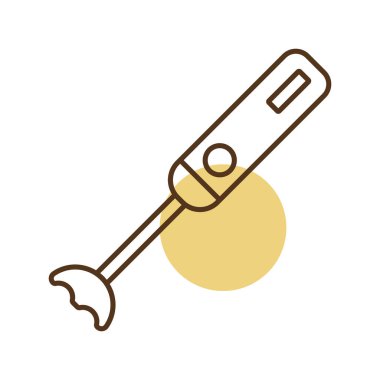 El blender vektör simgesi. Elektrikli mutfak aletleri. Yemek pişirme web sitesi tasarımı, logo, uygulama, UI için grafik sembolü