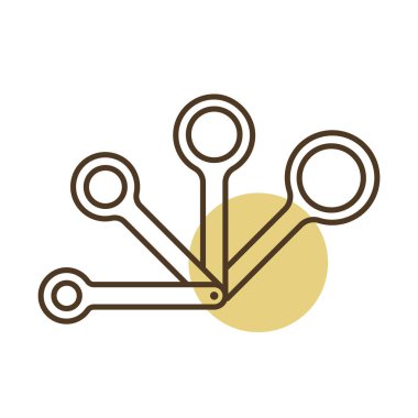 Kaşık vektör simgesi ölçülüyor. Mutfak aletleri. Yemek pişirme web sitesi tasarımı, logo, uygulama, UI için grafik sembolü