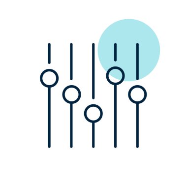 Eşitleyici vektör simgesi. Müzik ses dalgası sembolü. Müzik ve ses web sitesi için grafik sembolü ve uygulama tasarımı, logo, uygulama, UI