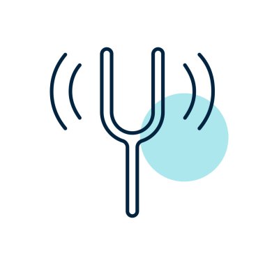 Çatal vektör düz simgesi ayarlanıyor. Müzik işareti. Müzik ve ses web sitesi için grafik sembolü ve uygulama tasarımı, logo, uygulama, UI