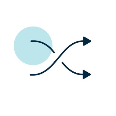 Vektör simgesini karıştır. Çapraz oklar. Ortam oynatıcı düğmesi. Rastgele müzik sırası