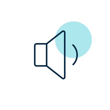 En düşük sesli müzik vektörü düz simgesi. Müzik ve ses web sitesi için grafik sembolü ve uygulama tasarımı, logo, uygulama, UI