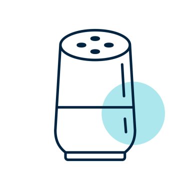 Dijital, sanal vektör ikonu olan akıllı ev hoparlörü. Müzik ve ses web sitesi için grafik sembolü ve uygulama tasarımı, logo, uygulama, UI