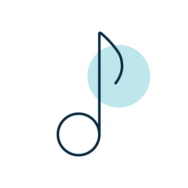 Note Musique Icône Vectorielle Plate Symbole Graphique Pour Musique Son — Image vectorielle