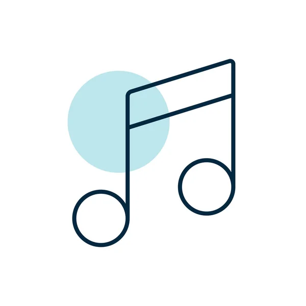 Note Musique Icône Vectorielle Plate Symbole Graphique Pour Musique Son — Image vectorielle