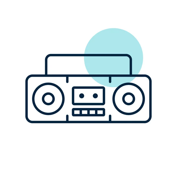 Boombox Cassette Stereo Recorder Retro Design Uit Jaren Tachtig Vectoricoon — Stockvector