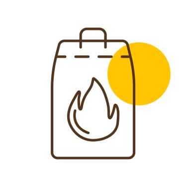 Izgara kömür vektör ikonu. Barbekü ve bbq ızgara tabelası. Yemek pişirme web sitesi ve uygulama tasarımı, logo, uygulama, UI için grafik sembolü