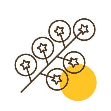 Kirazlı domates vektör ikonu. Barbekü ve bbq ızgara tabelası. Sebze. Yemek pişirme web sitesi ve uygulama tasarımı, logo, uygulama, UI için grafik sembolü