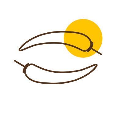 Kırmızı kırmızı kırmızı biber vektör ikonu. Barbekü ve bbq ızgara tabelası. Sebze. Yemek pişirme web sitesi ve uygulama tasarımı, logo, uygulama, UI için grafik sembolü