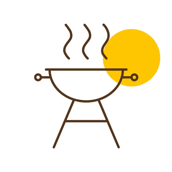 Grill Bbq Cookout Vector Icon Graph Symbol Cooking Web Site — Stock Vector