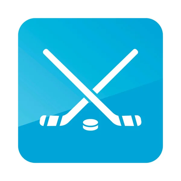 Хоккейные Клюшки Векторная Иконка Шайбы Зимний Знак Графический Символ Путешествий — стоковый вектор