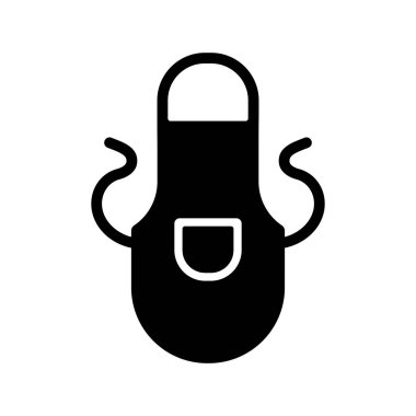 Mutfak önlüğü koruyucu giysi vektör sembolü. Yemek pişirme web sitesi tasarımı, logo, uygulama, UI için grafik sembolü