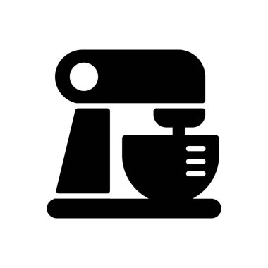 Gıda işlemci kabartması. Karıştırıyorum. Yemekleri püre yapmak. Elektrikli mutfak aletleri. Yemek pişirme web sitesi tasarımı, logo, uygulama, UI için grafik sembolü