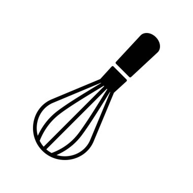 Vektör simgesini karıştırmak ve çırpmak için balon çırpışı. Mutfak aletleri. Yemek pişirme web sitesi tasarımı, logo, uygulama, UI için grafik sembolü