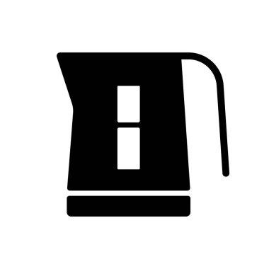 Elektrikli çaydanlık vektör kabartma simgesi. Mutfak aletleri. Yemek pişirme web sitesi tasarımı, logo, uygulama, UI için grafik sembolü