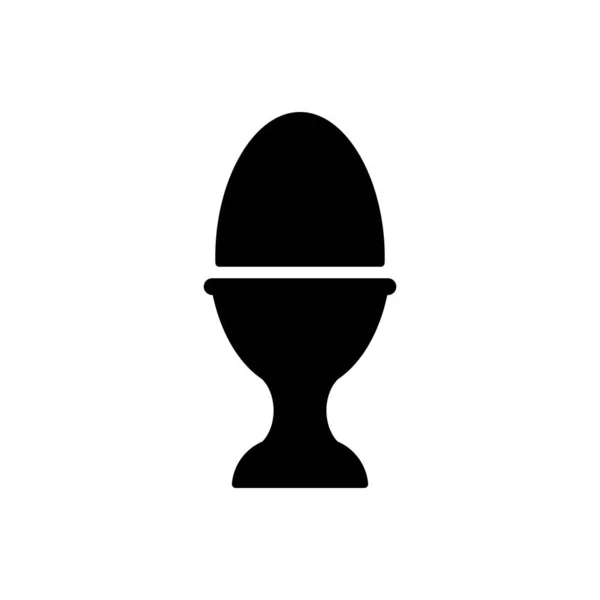 Μαλακό Βραστό Αυγό Ένα Διάνυσμα Glyph Κύπελλο Αυγό Εικονίδιο Συσκευή — Διανυσματικό Αρχείο