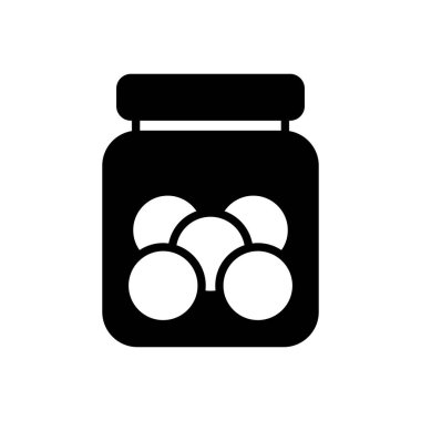 Kurabiye kavanozu vektör simgesi. Mutfak aletleri. Yemek pişirme web sitesi tasarımı, logo, uygulama, UI için grafik sembolü